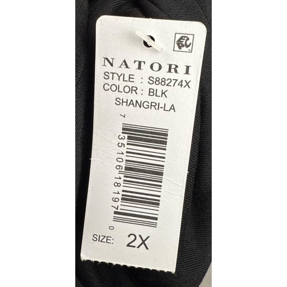 NWT NEW Natori Shangri-La Robe Black 2x $98 Luxurious - Picture 10 of 10